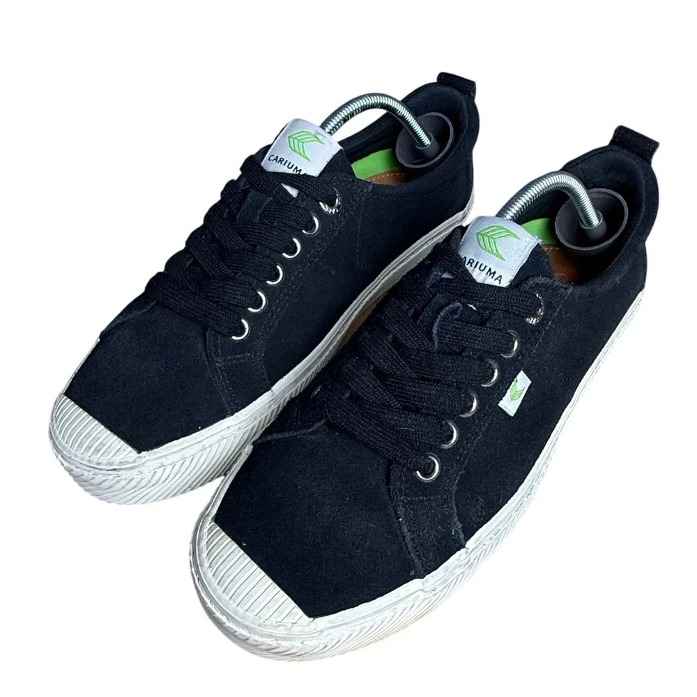 Cariuma‎ OCA Low Black Canvas Suede Sneakers Womens 9.5 Mens 8 100102B01M